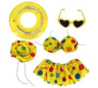 Genérico Disfraz de Verano para Ganso,Disfraz Tropical Lindo Bañador Pato Impermeable | Bikini Y Ropa Tropical Para Césped | Para Jardín Patio Trasero Terraza Balcón Decoración Exterior Primavera