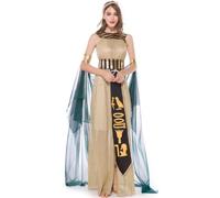 Genérico Disfraz Egipcio con Capa y Cuello Traje Cleopatra Halloween