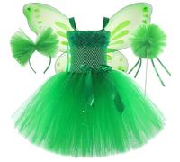 Genérico Disfraz Elfo Niña Traje De Hada Del Bosque Con Varita Mágica Y Corona Floral Para Niña Disfraz De Cosplay Fantasía Para Cumpleaños Temático Y Juego Rol Conjunto Princesa La Natur