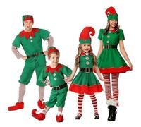 Genérico Disfraz Elfo Niños, Kit para Padres E Hijos, Conjunto Cosplay para Fiesta Navidad Y Carnaval con Accesorios