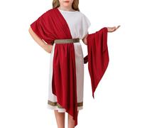 Genérico Disfraz Griego Niño Traje Toga Blanca Mitología Romana Carnaval Actuación Cosplay Elegante Infantil Niños Niñas 5 A 14 Años Disfraz Griego Infantil Regalo Niño