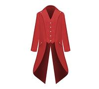 Genérico Disfraz Halloween Hombre Adulto Cuchillo Caretas Capa Negra con Capucha Máscara Frühling Monje Ropa Medieval Vampiro Terrifier Vampiro Herbst Popular Rojo 3XL ES