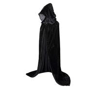 Genérico Disfraz Halloween Hombre Adulto Cuchillo Ghostface Capa Negra con Capucha Esqueleto Frühling Vampiro Ropa Medieval Payaso Asesino Mascara Terror Scream Herbst Clásico Negro S ES