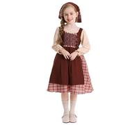 Genérico Disfraz Halloween NiñA 14 AñOs - Costume de Cosplay à carreaux pour filles, 2 pièces, robe, ceinture, bandeau, ensemble de vêtements pour enfants