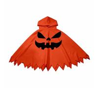 Genérico Disfraz Halloween NiñA,Capa Con Cara Calabaza Para NiñOs Acogedora Capa Terciopelo Naranja Blanco Con Un Lindo DiseñO La Letra Para Cosplay Invierno Fiestas