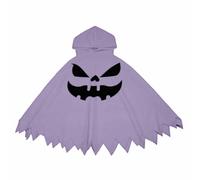 Genérico Disfraz Halloween NiñA,Capa Con Cara Calabaza Para NiñOs Acogedora Capa Terciopelo Naranja Blanco Con Un Lindo DiseñO La Letra Para Cosplay Invierno Fiestas