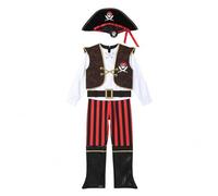 Genérico Disfraz Halloween Niños Traje Pirata Clásico Aventura Fiesta Cosplay Elegante Infantil Niños Niñas 5 A 12 Años Disfraz Pirata Infantil Regalo Niño
