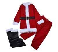 Genérico Disfraz Halloween Niños Traje Santa Navidad Unisex Adulto Infantil Elegante Fiesta Actuación Cosplay Niños 5 A 14 Años Disfraz Santa Infantil Regalo Niño