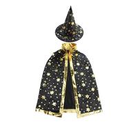 Genérico Disfraz Mago Niño Disfraz Maga Niña Capa de Mago para Niños Capa con Sombrero Party capa y Sombrero mago Niño para Halloween Cosplay Carnaval