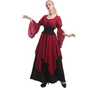 Genérico Disfraz Medieval Disfraces Mujer Disfraz Mora Gladiadora Talla Xxxl Reina Hada Del Bosque Vestido Victoriano Medievales Hombre Parejas Adulta Carnaval De Bruja Bordado Princesa Epoca Xs Elfa