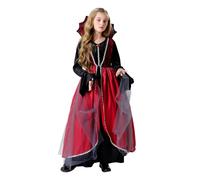 Genérico Disfraz Medieval Niña Bruja. Traje De Cosplay De Princesa Oscura para Niños 5 A 12 Años. Ropa Fiesta Y Actuaciones. Disfraz Carnaval Hechicera
