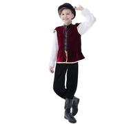 Genérico Disfraz Medieval Niño Príncipe Alemán. Traje De Cosplay De Cerveza Oktoberfest Para Niños. Ropa Fiesta Tradicional Con Cuatro Piezas. Disfraz Carnaval Noble Europeo