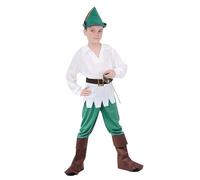 Genérico Disfraz Medieval Niño Traje Peter Pan Cuento Hadas Juego Roles Cosplay Elegante Fiesta Infantil Niños 2 A 10 Años Disfraz Infantil Niño Regalo