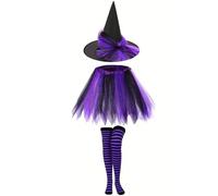 Genérico Disfraz Mujer Carnaval Conjunto Medias Rayas Falda Pom Pom Sombrero Fiesta Para Mujer Adulto Estilo Cheerleader Y Divertido Con Colores Llamativos.