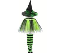 Genérico Disfraz Mujer Carnaval Conjunto Medias Rayas Falda Pom Pom Sombrero Fiesta Para Mujer Adulto Estilo Cheerleader Y Divertido Con Colores Llamativos.