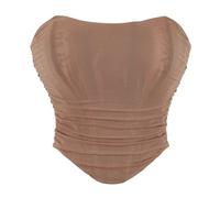 Genérico Disfraz Mujer Carnaval Corset Malla Encaje Hombros Descubiertos Espalda Cordones Corto Retro Sexy Para Fiesta De Disfraces Y Noche Loca.