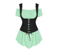 Genérico Disfraz Mujer Carnaval Top Palabra Honor Tirantes Chaleco Punk Dos Piezas Para Mujer Adulto Estilo Rockero Y Alternativo Con Cadena Y Pinchos.