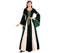 Genérico Disfraz Mujer Carnaval Vestido Largo Griego Diosa Reina Halloween Escenario Teatro Para Mujer Adulto Elegante Y Mitológico Con Cinturón Y Tiara.