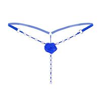 Genérico Disfraz Mujer Sexy Tangas Sexy Mujer para Sexo Mujeres Tanga Dama Tanga Sexy Ladies G-String Briefs Pantalones de Encaje Ropa Interior Bragas Íntimos Camison Sexy Mujer (Blue, One Size)