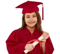 Genérico Disfraz Niño Halloween Toga Y Birrete De Graduación. Traje Académico Formal Con Solapa Para Niños. Ropa De Ceremonia Fin Curso. Disfraz Carnaval Estudiante
