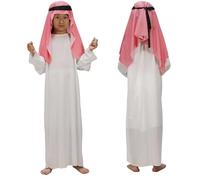 Genérico Disfraz Pastor Hebreo Niño para Navidad con Túnica Marrón y Cinturón, Traje San José Infantil para Fiestas y Carnaval