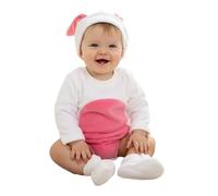 Genérico Disfraz Pollito Bebe Conjunto de Lana con Capucha Disfraz Pollo Bebe Recién Nacido Body Mono para Fotos Carnaval y Pascua Cumpleaños Cosplay Niño y Niña 0-3 Años