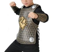 Genérico Disfraz Romano - Conjunto De Vestimenta De Armadura | Accesorios De Cosplay De Caballero | Pechera Protectores De Brazos Hombros PP, Ligero, Bronce Plata Para Niños Niñas, De Juegos De Ro