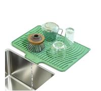 Genérico Dish Drying Mat - 16 x 12 in Silicona Heat Resistant | Práctica silicona dish drying mate size 16 x 12 pulgadas con canales de drenaje integrados para un flujo eficiente de agua