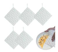 Genérico Dish Rags, Wire Dishcloth, Double Sided Quick Drying Reutilizable Cleaning Cloths 5 Pack 7.09 x 7.09 pulgadas for, Camping, Bathroom, Lens, Bowl, Car, Mesa, Dusting, Kitchen Appliance Use