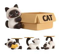 Genérico Dish Resin Figurine - Cute Tray With Storage Bowl, Key Holder & Dish For Home, Living Room, Bedroom, Entryway, Table, Cabinet, Shelf, Decorative Statue | For Entryway Tab