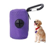 Genérico Dispensador de Bolsas para excrementos de Perros - Dispensador de Bolsas de Basura con Accesorio de Correa de Tela de Malla con Cremallera, de para Perros de Gran Capacidad, Soporte