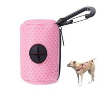 Genérico Dispensador de Bolsas para excrementos | Dispensador de Bolsas para excrementos de Mascotas con Accesorio de Correa de Tela de Malla con Cremallera,Soporte para de Perro de Gran Capacidad