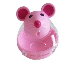 Generico Dispensador de gato - 12 cm bola ratón, juguete de comida interactivo, lenta | Juego para gatos previene la obesidad regla dieta ejercicio instinto caza entrenamiento robusto