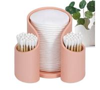 Genérico Dispensador de soporte QTIPS, algodón de algodón Qtips Soporte - Travel Qtip Dispenser Case | Organizador de maquillaje de tocador seguro e insípido para hilo , almohadillas y tazas