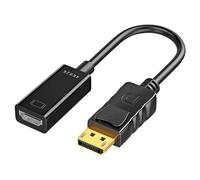 Genérico Display Port Adapter, Projector Converter, Stable Signal Compact Design Plug Play Lightweight Build Seamless Transfer, Adapter Converter for Pc, Laptop, Monitor 9.84 Inches