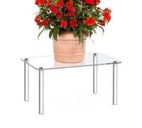 Generico Display Risers | Acrylic Clear 4-Leg Organizer Stand For Decor Jewelry Collectible Figurines Flower Pots Office Kitchen Bedroom Living Room Desk Table Shelf