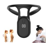 Genérico Dispositivo Inteligente De CorreccióN De Jorobas,Entrenador De Postura ErgonóMico Con Recordatorio De VibracióN,Pantalla Y Monitor En Tiempo Real,Para mujeres,hombres y niños (Negro)