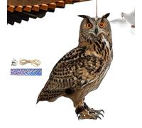 Genérico Dispositivos Ahuyentadores de Aves - Figura Decorativa De Búho Colgante - Dispositivo Realista con Campana | Figura de Ave Falsa y Dispositivo