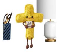 Genérico Divertida muñeca de Punto: creación de Crochet, Personaje de Hecho a Mano, Figura caprichosa de Amigurumi | Regalo edificante para inauguración de la casa, cumpleaños, Amigos, Familia, h