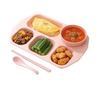 Genérico Divided Plates - Breakfast Tray for Nutrition | Five-Section Grid with Segments & Portion-Control Walls for Partitioning, Balancing, Serving and Organizing Entrees Salads Grains Proteins
