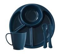 Genérico Divided Plates Set, Lunch Tray, Kitchen Tableware, Durabled Food Compartments Reusable Material for Camping, School, Bbq, Offices, and Home, 9.13x9.13x1.77 Inches