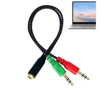 Genérico Divisor De Auriculares, Divisor De Audio De Micrófono De Múltiples Con Música De Alta Fidelidad, Audio De Micrófono De Se Conecta Rápidamente Para La Computadora Portátil Que V