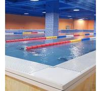 Genérico Divisor de Seguridad Flotante para Piscinas con 5 Boyas, línea de Carril y Cuerda de Seguridad para Romper Olas. Barrera Flotante para Piscinas: Divide eficazmente Las Zonas peligrosas.