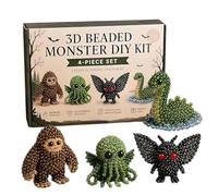 Genérico DIY Animal Beading Kit - 12.7cm Animal Beads Set | 3D Beadwork Art Craft Kit PVC DIY Embroidery Beading Project With CuteAnimal Designs For Beginners Hobby Makers