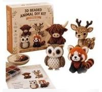 Genérico DIY Animal Beading Kit, Tiny 3D Beaded Animal DIY Kit, Themed Beadwork, with Colorful Beads and Instructions, Beading Handmade Gift for Adults Teens (Animals (4-Piece Set))