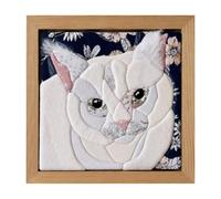 Genérico DIY Animal Fabric Art Painting Kit, No Sewing with Frame