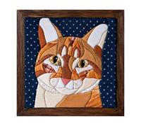 Genérico DIY Animal Fabric Art Painting Kit, No Sewing with Frame