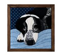 Genérico DIY Animal Fabric Art Painting Kit, No Sewing with Frame
