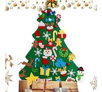 Genérico DIY Árbol De Navidad De Fieltro Para Niños - Actividad Manual de Navidad con Luces de Cuerda | Decoraciones Navideñas DIY Para Niños | Para Fiestas Aula Salón Puerta Exterior Pared Ventana