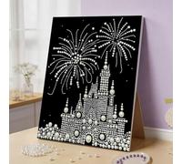 Genérico DIY Beaded Art Kit, 3D Pearl Painting Kit, Plastic Pearl Art Craft for Adults and Beginners, Home Decor Gift, Diamond Dots Picture (F#)